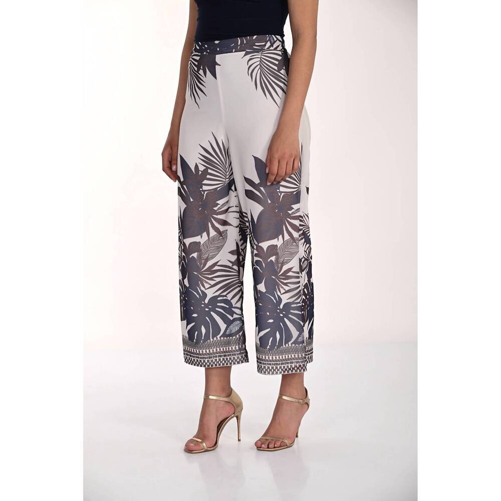 NEW FRANK LYMAN cropped woven pant in porcelain/midnight